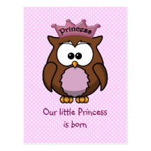 Princess owl post cards