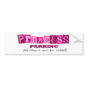 Princess Parking bumper stickers by sellabrate Princess Parking bumper stickers
