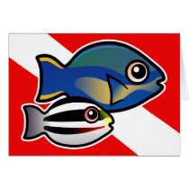 Princess Parrotfish & Baby Dive Flag Cards