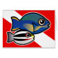 Princess Parrotfish & Baby Dive Flag Greeting Card