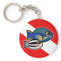 Princess Parrotfish & Baby Dive Flag Key Chains