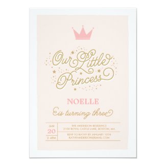 Princess Party 3rd Birthday | Birthday Invitation