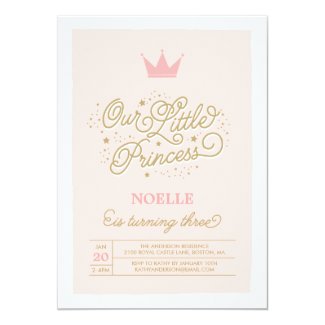 Princess Party 3rd Birthday | Birthday Invitation