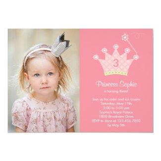 Princess Party Photo Birthday Invitation