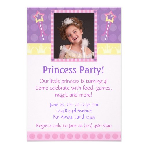 Princess Party Photo Invitation