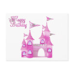 Princess Party-Pink Castle Birthday Invitations postcards