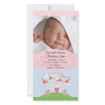 Princess PHOTO Birth Announcement photo cards by celebrateitinvites Princess PHOTO Birth Announcement photo cards