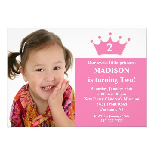 Princess Photo Birthday Invitation