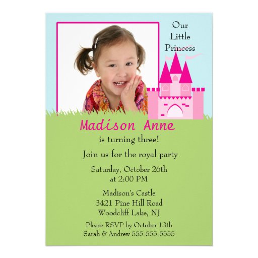 Princess Photo Birthday Invitation