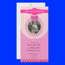 Princess Pink Birthday Photo Card Invitation