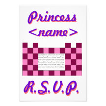 Princess Pink/Pink Castle First Birthday Party R.S Personalized Announcement
