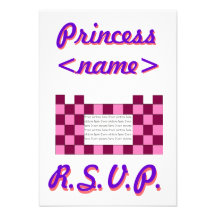 Princess Pink/Pink Castle Third Birthday Party R.S Personalized Invites