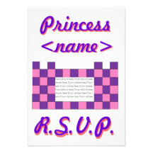 Princess Pink/Purple Castle First Birthday Party R Personalized Invite