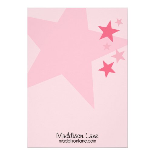 Princess Pink Superstar Photo Birthday Party Personalized Announcements