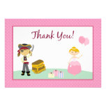 Princess & Pirate Flat Thank-You Card Personalized Announcement