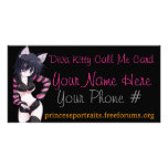 PRINCESS PORTRAITS "DIVA KITTY" CALL ME CARDS PHOTO CARD