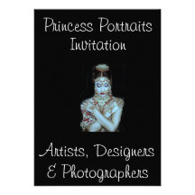 PRINCESS PORTRAITS INVITATION @ ZAZZLE