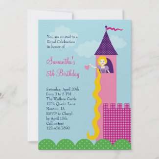 Princess Rapunzel Birthday Party Invitation invitation