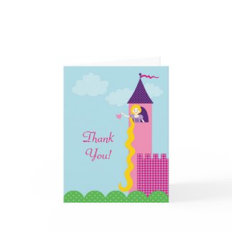 Princess Rapunzel Thank You Card card