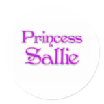 Princess Sallie Round Sticker