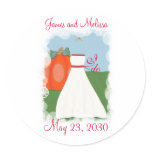 Princess Save the date wedding stickers