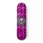 Princess Skull &amp; Bones Skateboard