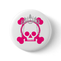Princess Skull buttons by shopaholicchick Princess Skull buttons