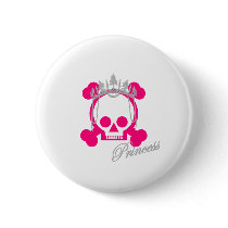 Princess Skull buttons by shopaholicchick Princess Skull buttons