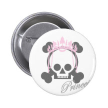 Princess Skull Pinback Button