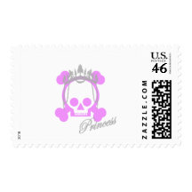 Princess Skull Postage Stamps