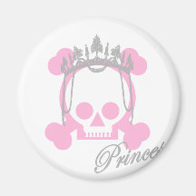 Princess Skull Refrigerator Magnets