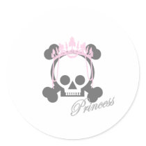 Princess Skull Sticker