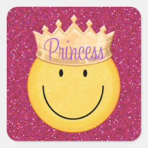 Princess Smiley Face Sticker - SRF