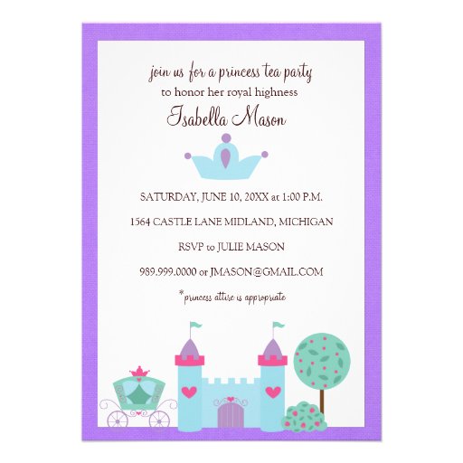 Princess Tea Party Invitations