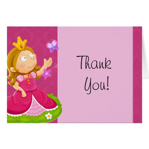 Princess Thank You Card | Zazzle