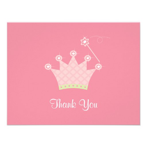 Princess Thank You Note Custom Announcements