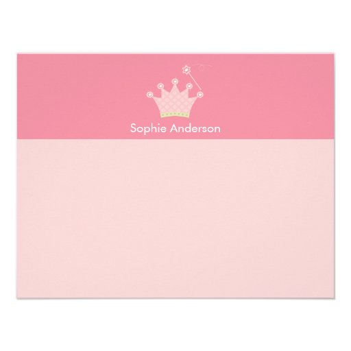 Princess Thank You Note Custom Announcements