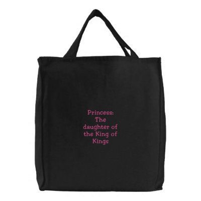 Princess: The daughter of the King of Kings Embroidered Bag by sammimlamv