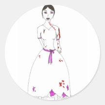 Princess the Zombie the first Round Sticker