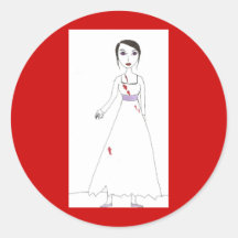 Princess the Zombie the second Round Stickers