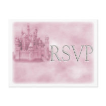 Princess theme Wedding RSVP Postcards