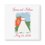 Princess Themed Save the date Wedding Magnets