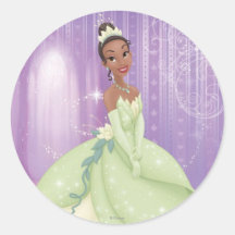 Princess Tiana Round Stickers