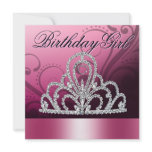 Princess Tiara Birthday Girl (pink) Personalized Invites