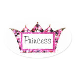 "Princess" Tiara Label Stickers