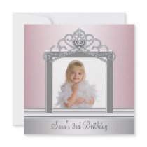 Princess Tiara Photo Princess Birthday Party Invitations