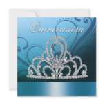 Princess Tiara Quinceanera (robins egg blue) Invitation