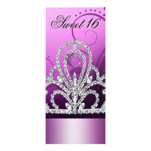 Princess Tiara Sweet Sixteen (lilac) Invite