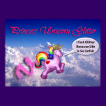 Princess Unicorn Glitter Poster posters