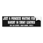 Princess Waiting for her Knight in Shiny Leather Bumper Sticker